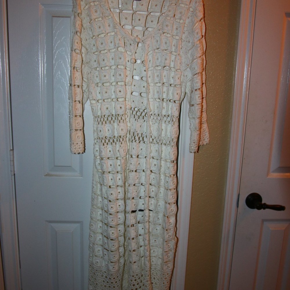 Crochet long sweater